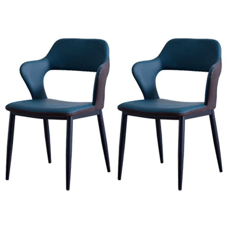 Minimalistische stijl gestoffeerde zijstoelen Open achterstoelen achterstoelen voor thuis
