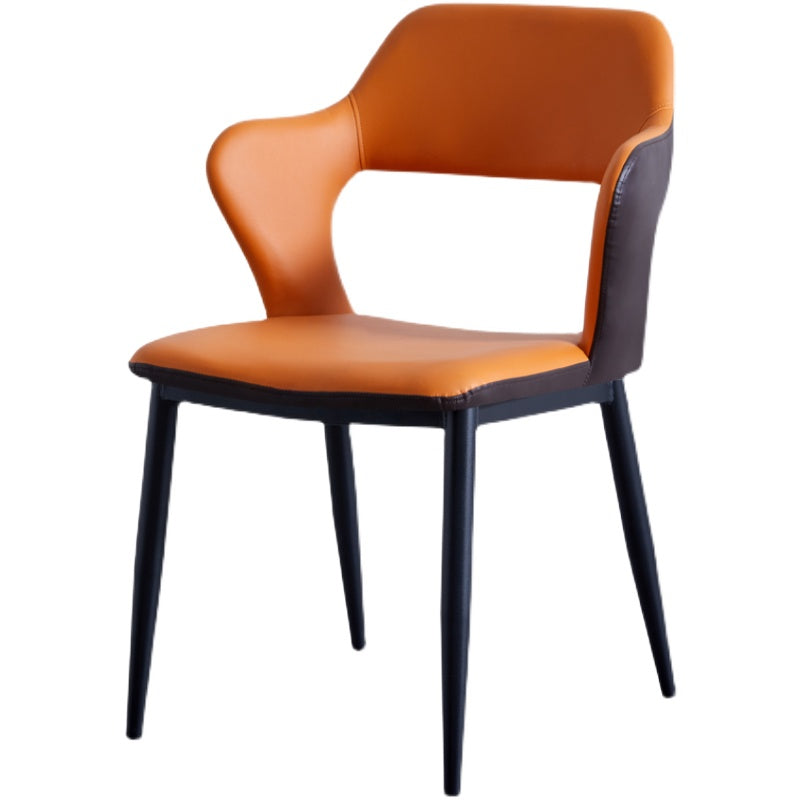 Minimalistische stijl gestoffeerde zijstoelen Open achterstoelen achterstoelen voor thuis