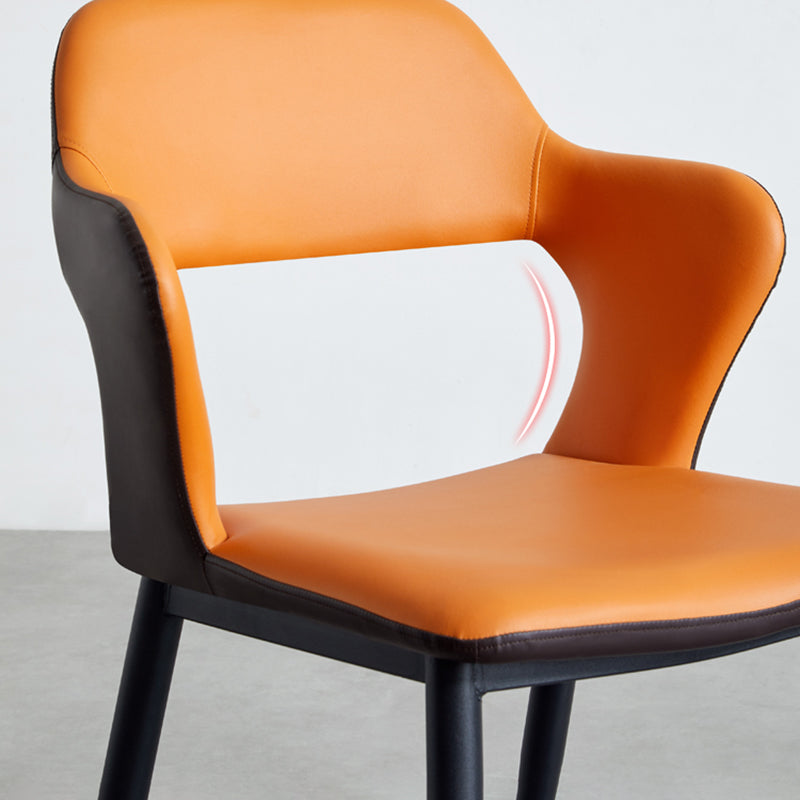 Minimalistische stijl gestoffeerde zijstoelen Open achterstoelen achterstoelen voor thuis