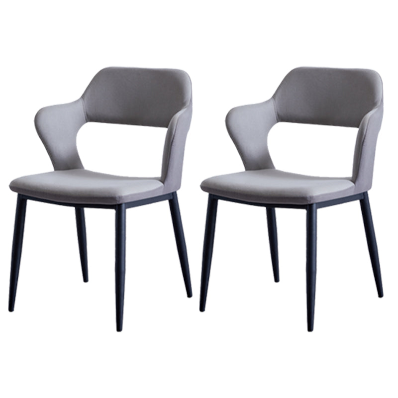 Minimalistische stijl gestoffeerde zijstoelen Open achterstoelen achterstoelen voor thuis