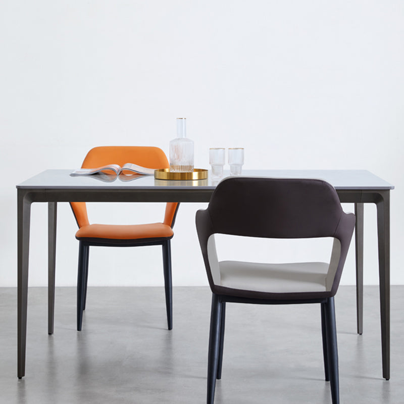 Minimalistische stijl gestoffeerde zijstoelen Open achterstoelen achterstoelen voor thuis