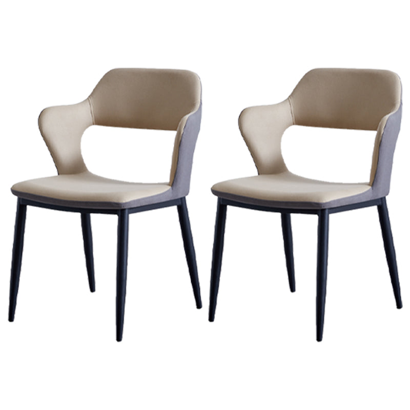Minimalistische stijl gestoffeerde zijstoelen Open achterstoelen achterstoelen voor thuis