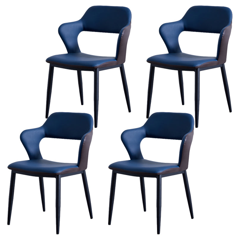 Minimalistische stijl gestoffeerde zijstoelen Open achterstoelen achterstoelen voor thuis