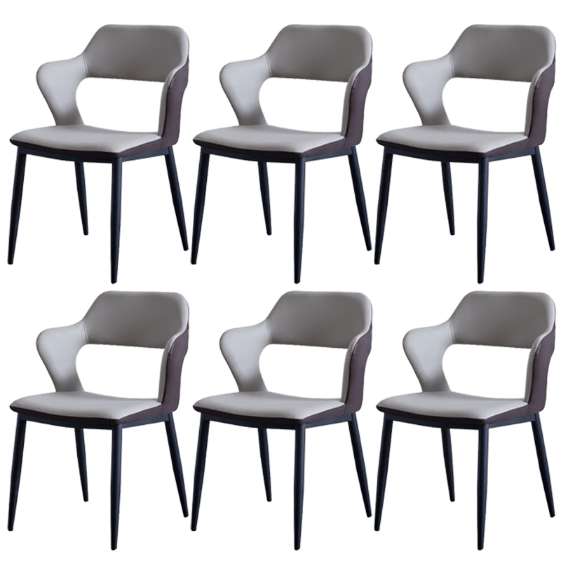 Minimalistische stijl gestoffeerde zijstoelen Open achterstoelen achterstoelen voor thuis