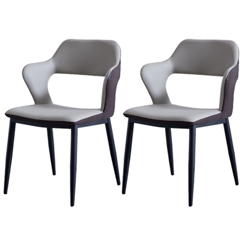 Minimalistische stijl gestoffeerde zijstoelen Open achterstoelen achterstoelen voor thuis