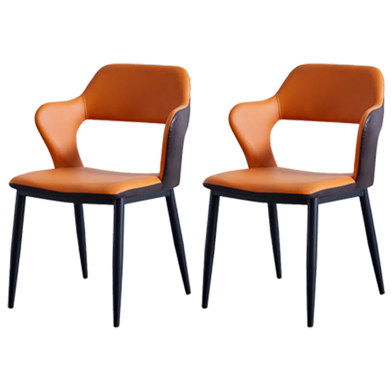 Minimalistische stijl gestoffeerde zijstoelen Open achterstoelen achterstoelen voor thuis