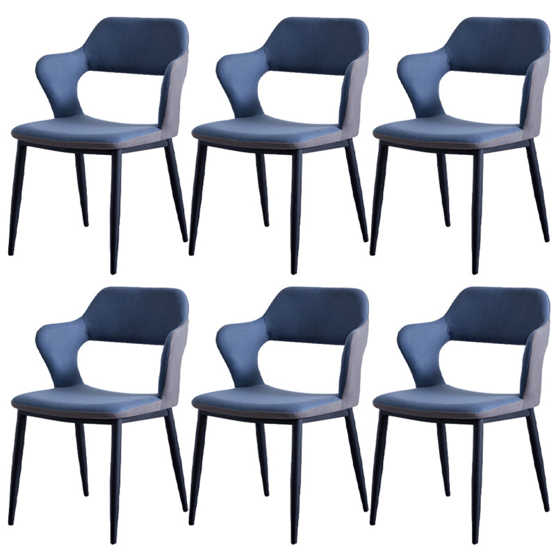 Minimalistische stijl gestoffeerde zijstoelen Open achterstoelen achterstoelen voor thuis