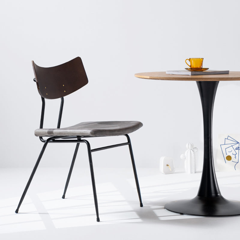 Chaises d'appoint rembourrées style contemporain Chaises d'appoint à dossier ouvert (Ensemble de 2)