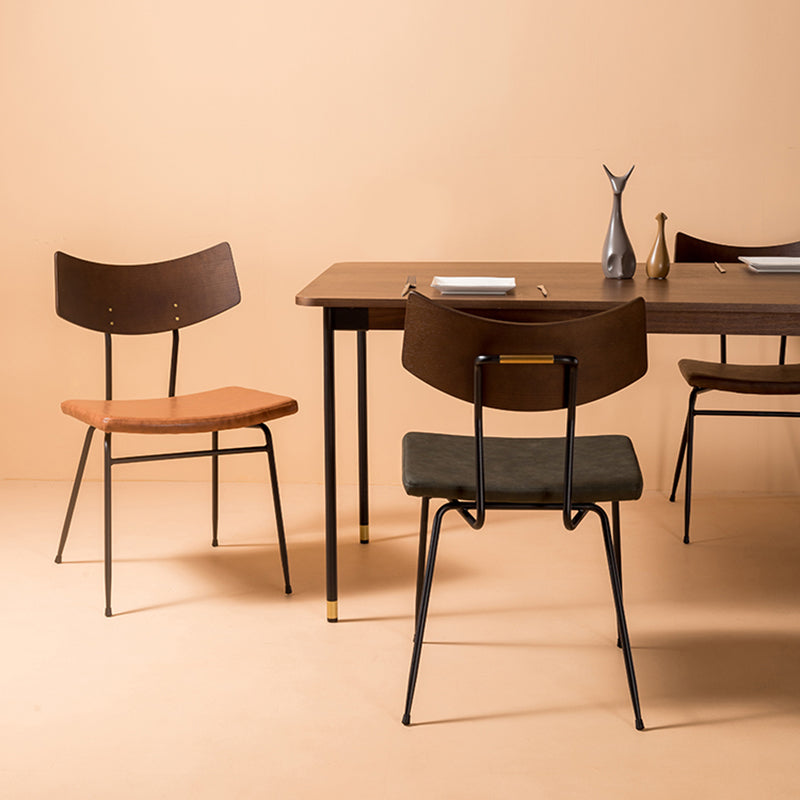 Chaises d'appoint rembourrées style contemporain Chaises d'appoint à dossier ouvert (Ensemble de 2)