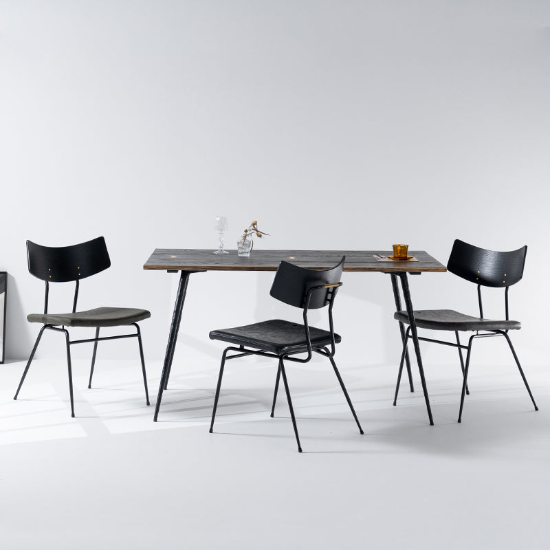 Chaises d'appoint rembourrées style contemporain Chaises d'appoint à dossier ouvert (Ensemble de 2)