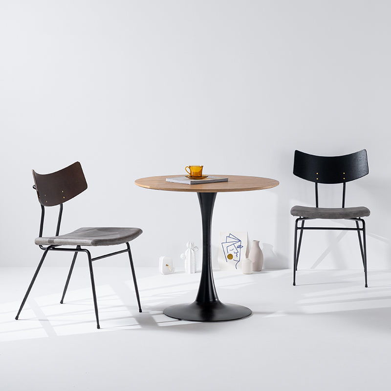 Chaises d'appoint rembourrées style contemporain Chaises d'appoint à dossier ouvert (Ensemble de 2)