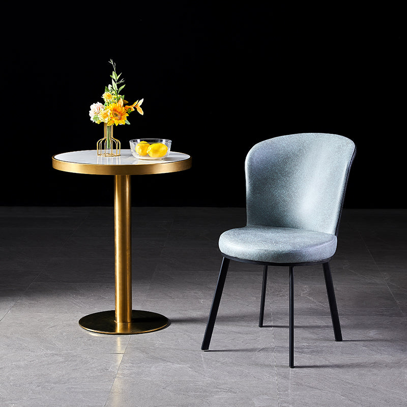 Sillas de comedor tapizadas sin brazos estilo moderno Silla de comedor con respaldo macizo (juego de 2)