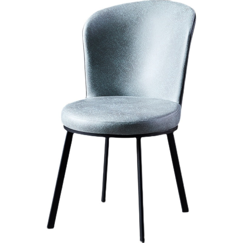 Sillas de comedor tapizadas sin brazos estilo moderno Silla de comedor con respaldo macizo (juego de 2)