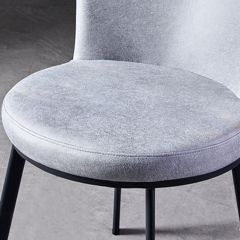 Sillas de comedor tapizadas sin brazos estilo moderno Silla de comedor con respaldo macizo (juego de 2)