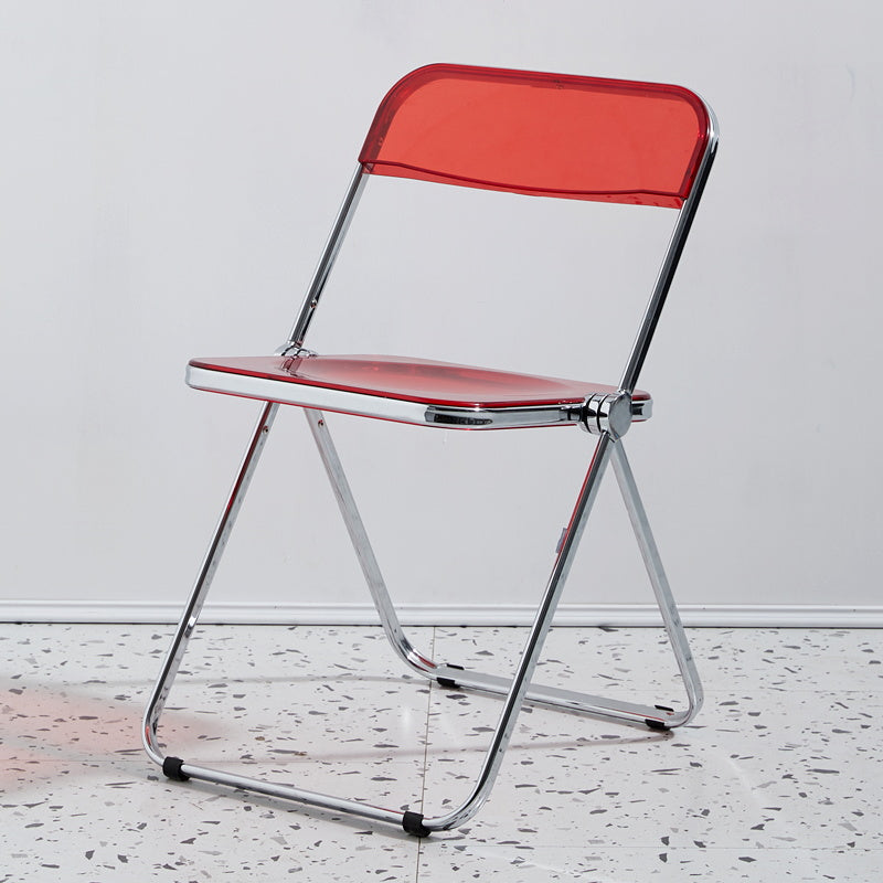 Chaise d'intérieur et d'extérieur moderne en métal, chaise d'appoint de salle à manger à dossier ouvert sans accoudoirs