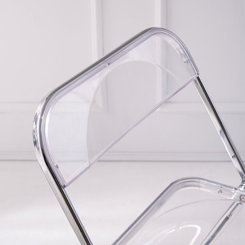 Chaise d'intérieur et d'extérieur moderne en métal, chaise d'appoint de salle à manger à dossier ouvert sans accoudoirs
