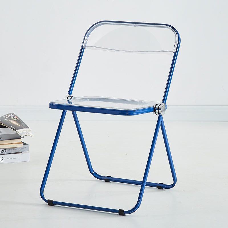 Chaise d'intérieur et d'extérieur moderne en métal, chaise d'appoint de salle à manger à dossier ouvert sans accoudoirs