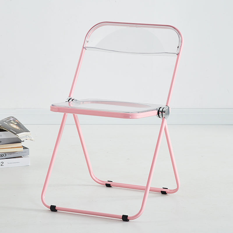 Chaise d'intérieur et d'extérieur moderne en métal, chaise d'appoint de salle à manger à dossier ouvert sans accoudoirs