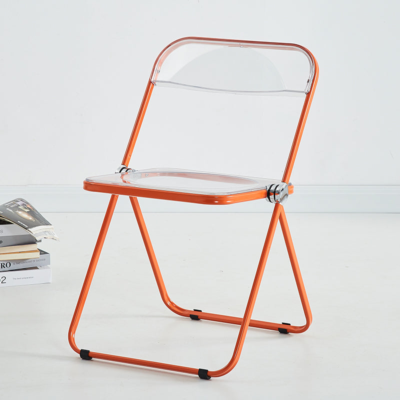 Chaise d'intérieur et d'extérieur moderne en métal, chaise d'appoint de salle à manger à dossier ouvert sans accoudoirs