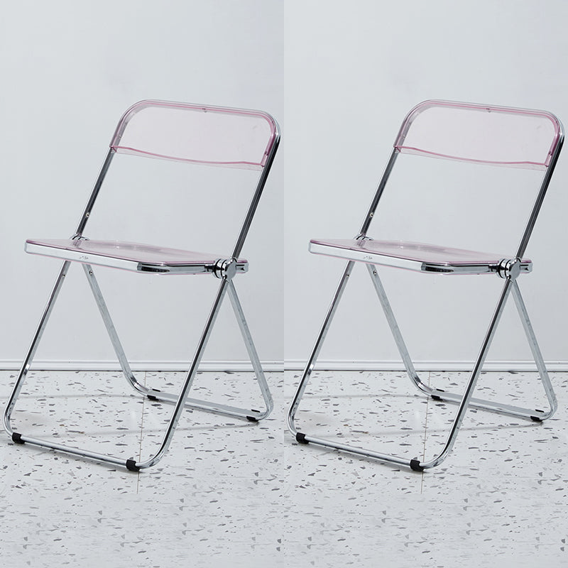 Chaise d'intérieur et d'extérieur moderne en métal, chaise d'appoint de salle à manger à dossier ouvert sans accoudoirs