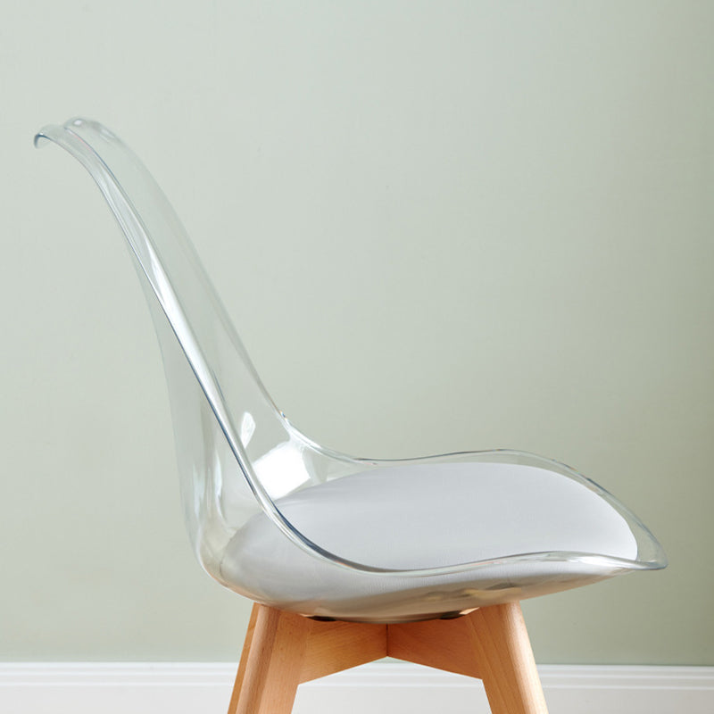 Contemporary Beech Wood Chair Set Solid Back Side Dining Kitchen Chairs