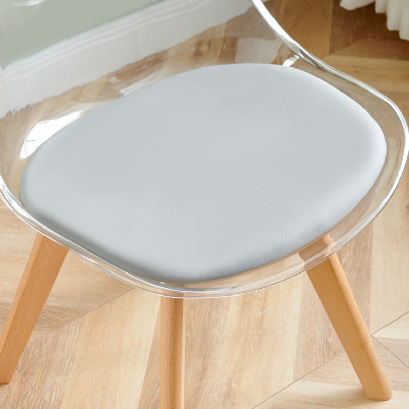 Contemporary Beech Wood Chair Set Solid Back Side Dining Kitchen Chairs