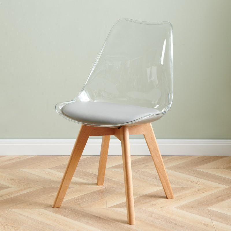 Hedendaagse Beech -houten stoel Set Solide Back Side Dining Kitchen stoelen