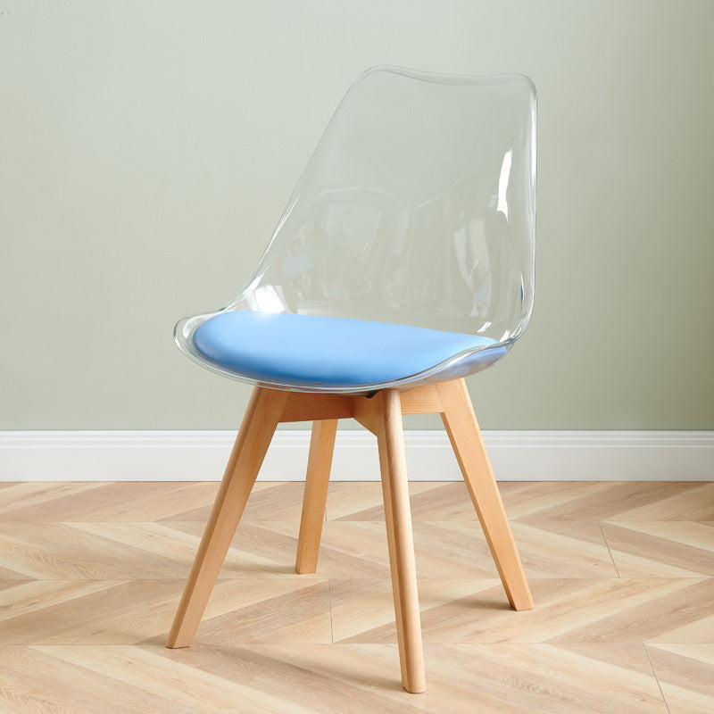 Contemporary Beech Wood Chair Set Solid Back Side Dining Kitchen Chairs