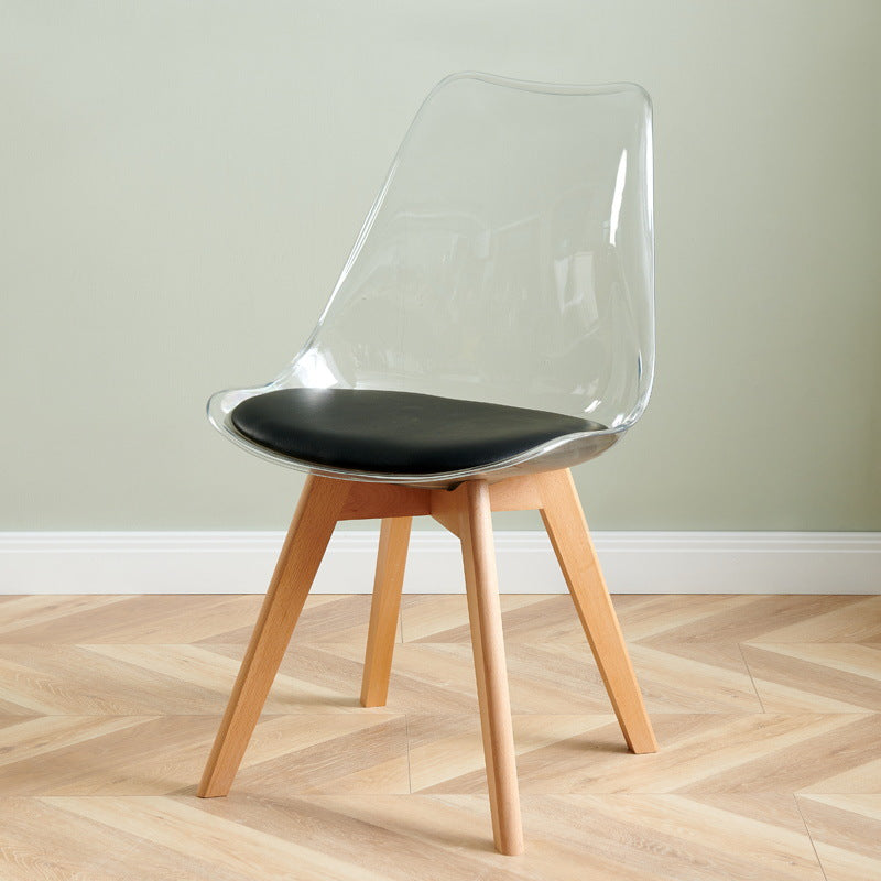 Hedendaagse Beech -houten stoel Set Solide Back Side Dining Kitchen stoelen