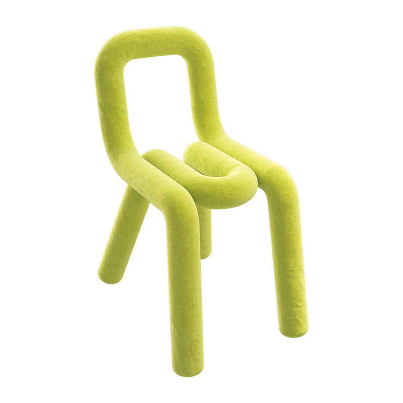 Silla lateral de terciopelo de estilo diseñador, sillas de comedor con respaldo abierto y acabado mate para el hogar