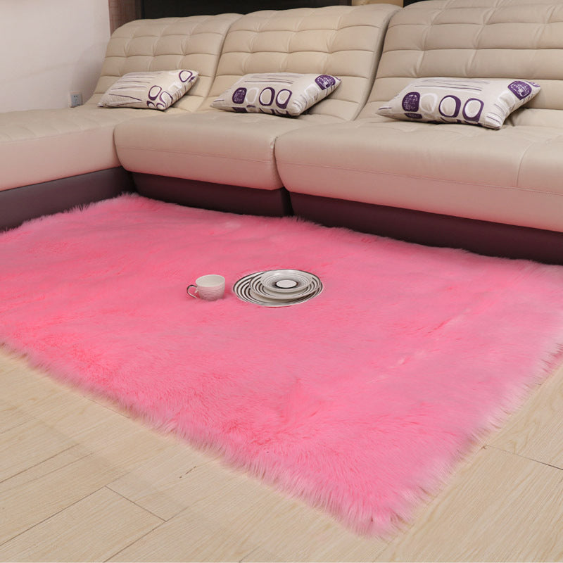 Tapis de couleur de couleur solide de tapis orange en polyester en polyester pour décoration domestique