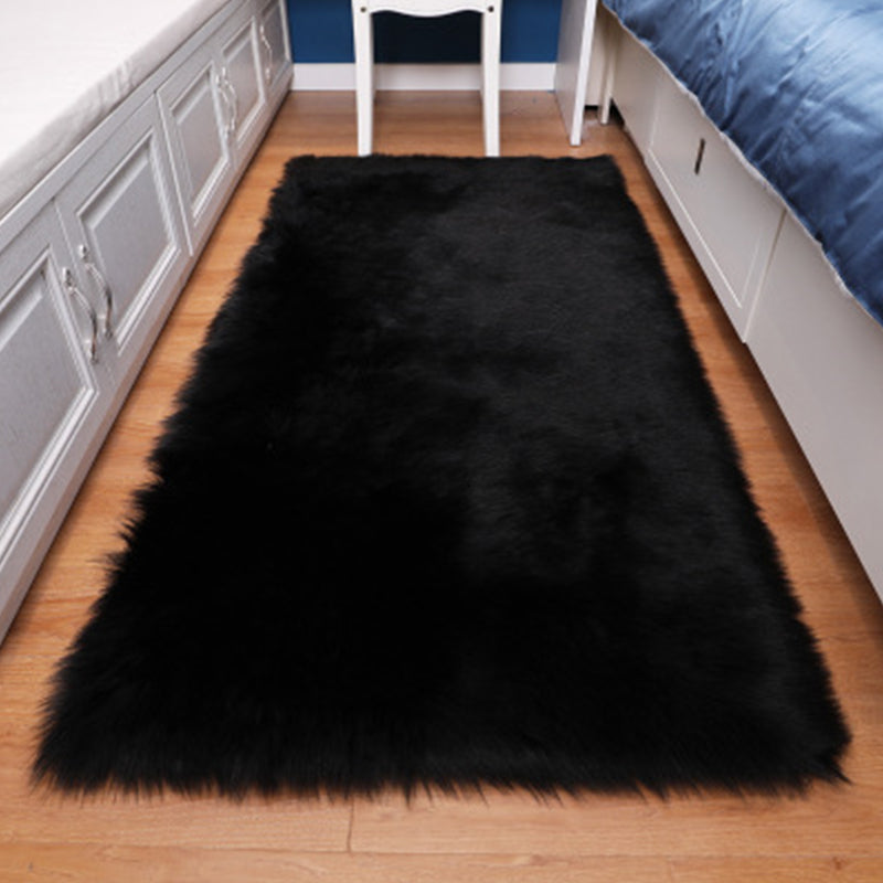 Tapis de couleur de couleur solide de tapis orange en polyester en polyester pour décoration domestique