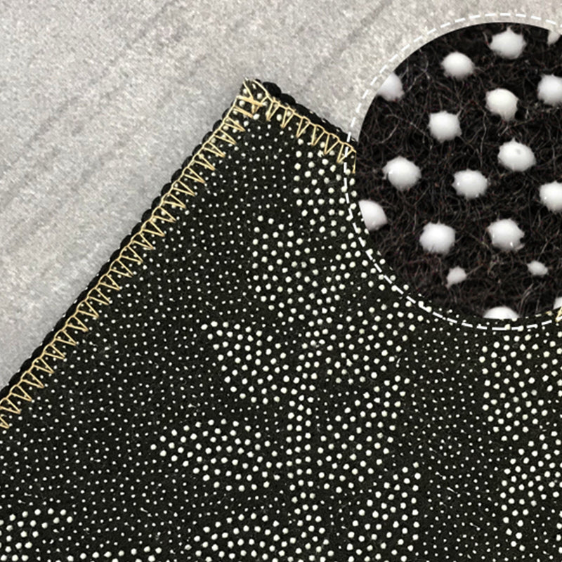 Blue Living Room Rug Geometric Print Polyester Area Rug Non-Slip Backing Area Carpet