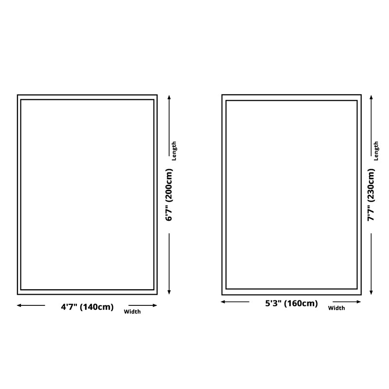 Blue Living Room Rug Geometric Print Polyester Area Rug Non-Slip Backing Area Carpet