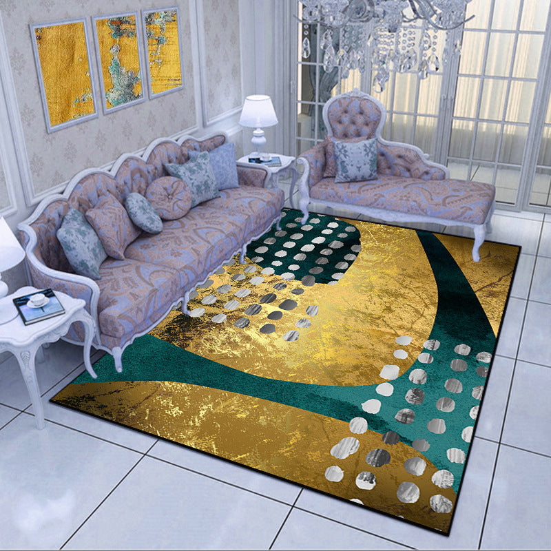 Tapis minimaliste Rapis audacieux Rattein Résumé Polyester Tapis Tacon Resier pour le salon