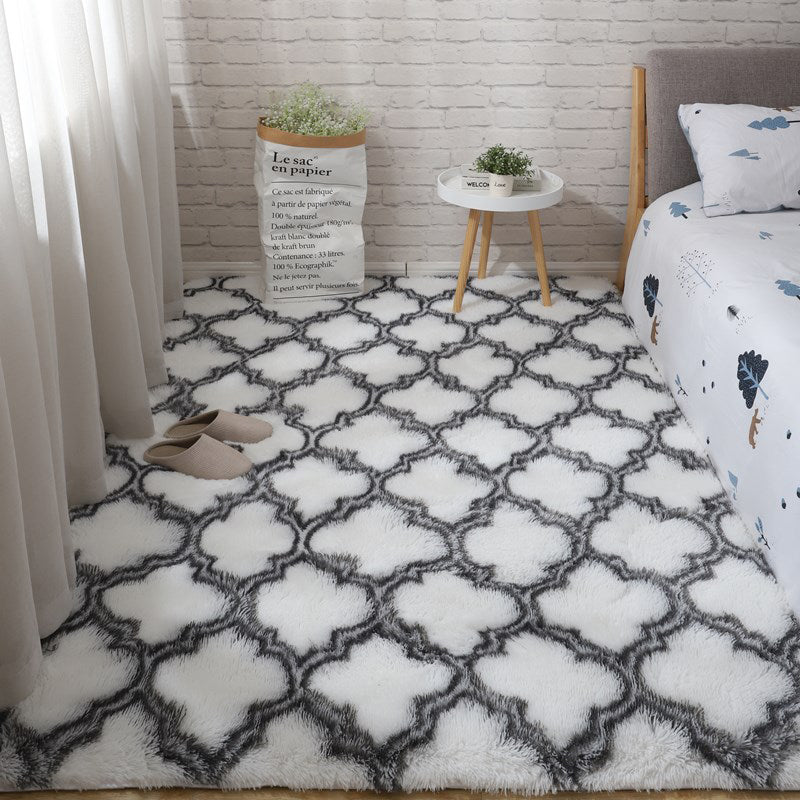 Stijlvol woonkamer tapijt pluche polyester gebied tapijt geometrisch patroon gemakkelijke tapijt kleed