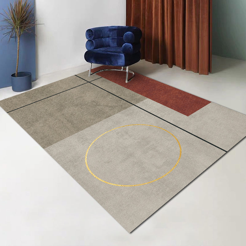Moderne woonkamer tapijt geometrisch patroon polyester gebied tapijt niet-slip achterste backing area tapijt