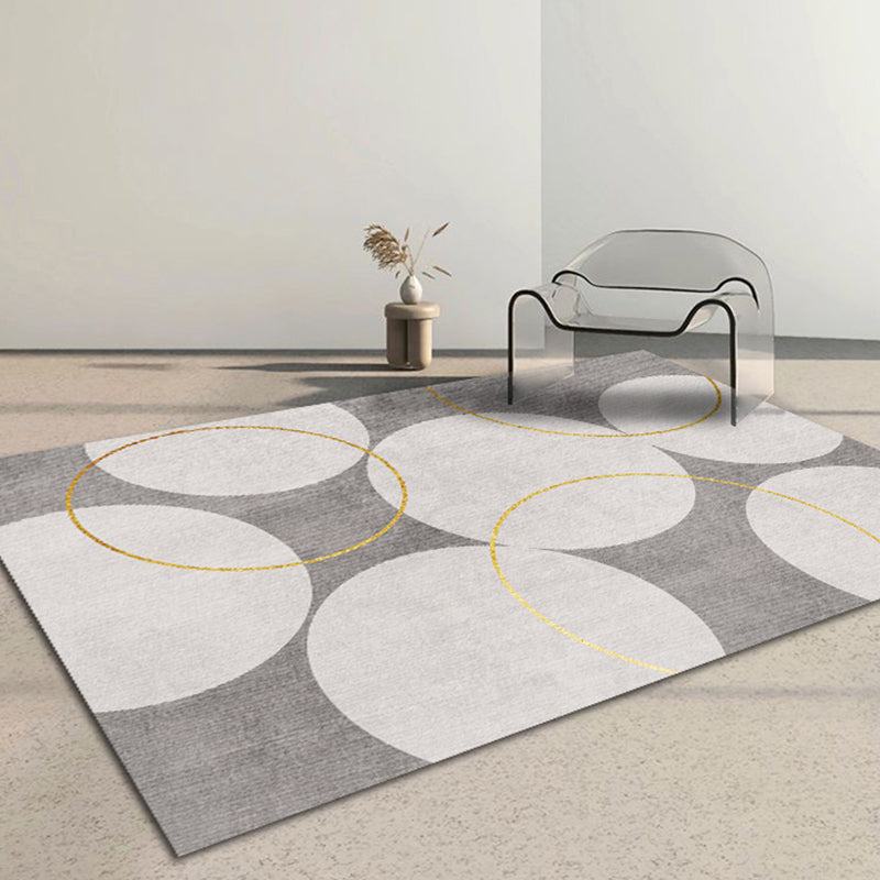 Moderne woonkamer tapijt geometrisch patroon polyester gebied tapijt niet-slip achterste backing area tapijt