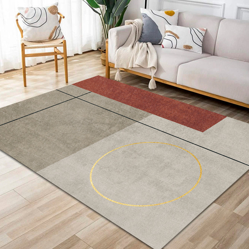 Moderne woonkamer tapijt geometrisch patroon polyester gebied tapijt niet-slip achterste backing area tapijt