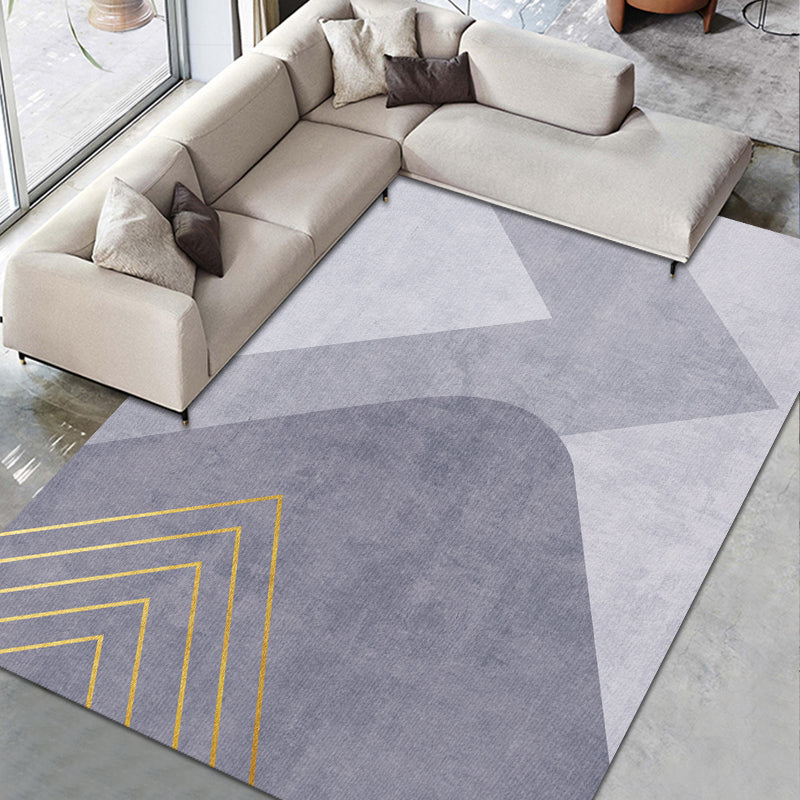 Moderne woonkamer tapijt geometrisch patroon polyester gebied tapijt niet-slip achterste backing area tapijt
