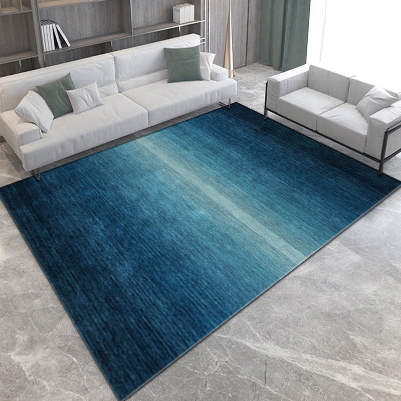 Black Modern Area Rug Polyester Graphic Rug Washable Indoor Rug for Living Room