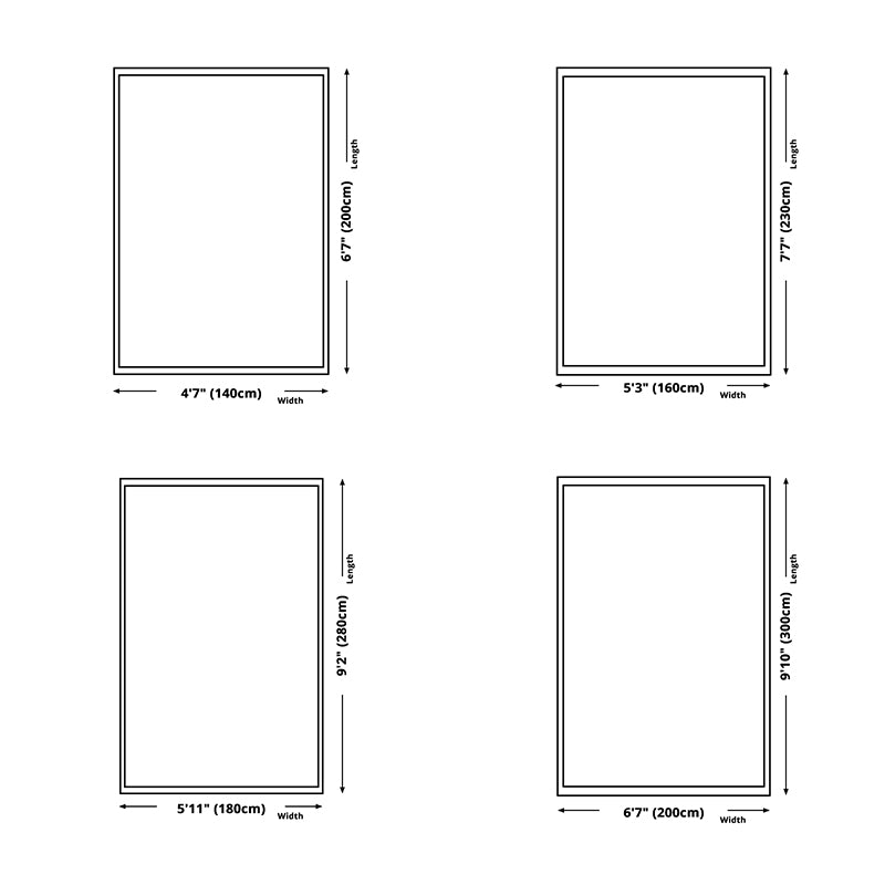 Minimalist Rug Industrial Watercolor Print Carpet Living Room Polyester Rug with Non-Slip Backing