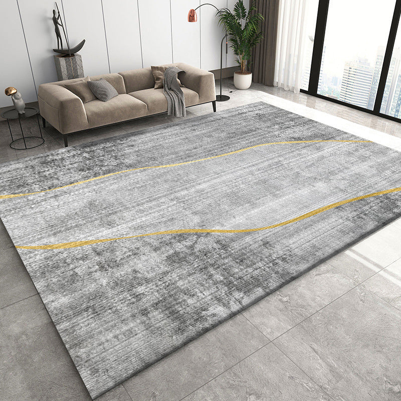 Stijlvolle moderne tapijtgrijs geometrische printruimte Tapijten Polyester Niet-slip achterste tapijt voor thuisdecoratie