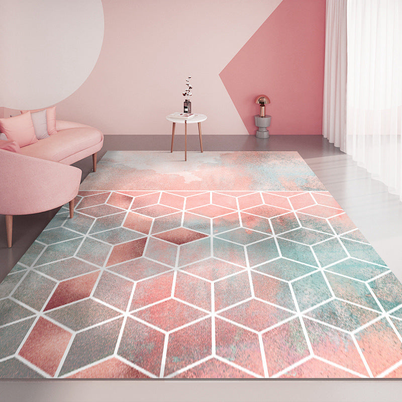 Stijlvolle moderne tapijtgrijs geometrische printruimte Tapijten Polyester Niet-slip achterste tapijt voor thuisdecoratie