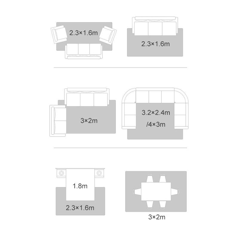 Gray Modenr Rug Polyester Striped Indoor Rug Non-Slip Backing Rug for Living Room