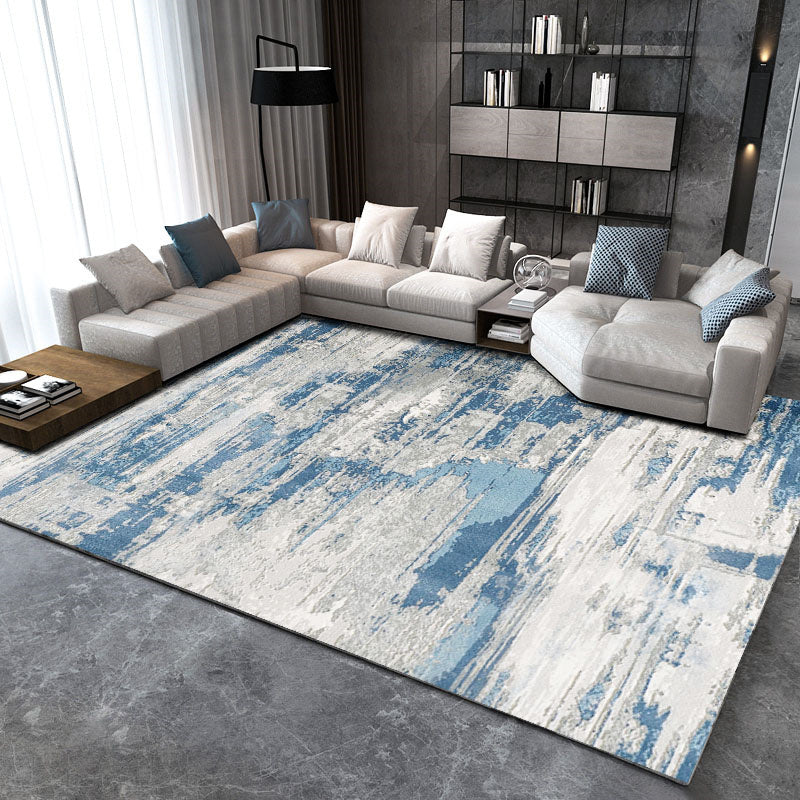 Fancy Modern Carpet Gray Geometric Orint Rug Polyester Anti-Slip Area Tapje voor woonkamer