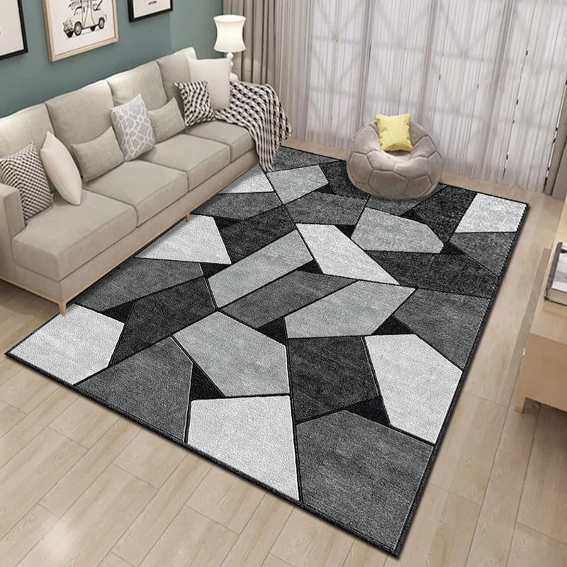 Hedendaags gebied Teken Samenvatting Patroon Funky Rug Polyester Niet-slip tapijt voor woonkamer