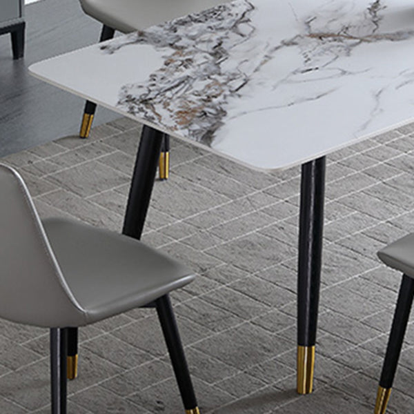 Rechteck Esstisch Tisch Luxusstil Stein für Raumkollektion mit 4 Fuß