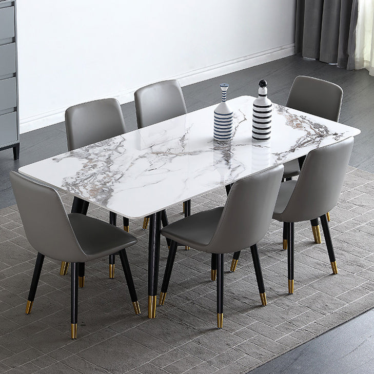 Rechteck Esstisch Tisch Luxusstil Stein für Raumkollektion mit 4 Fuß