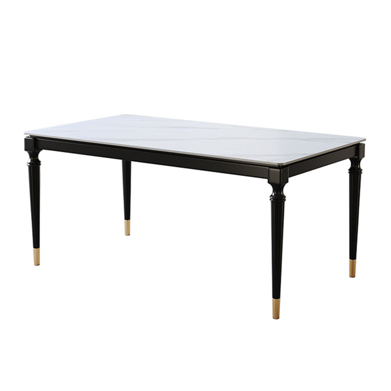 Stone Dining Site Table Industrial Style 4 Legs Dining Table for Kitchen Home